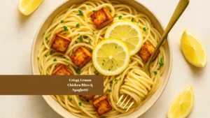 Crispy Lemon Chicken Bites & Spaghetti